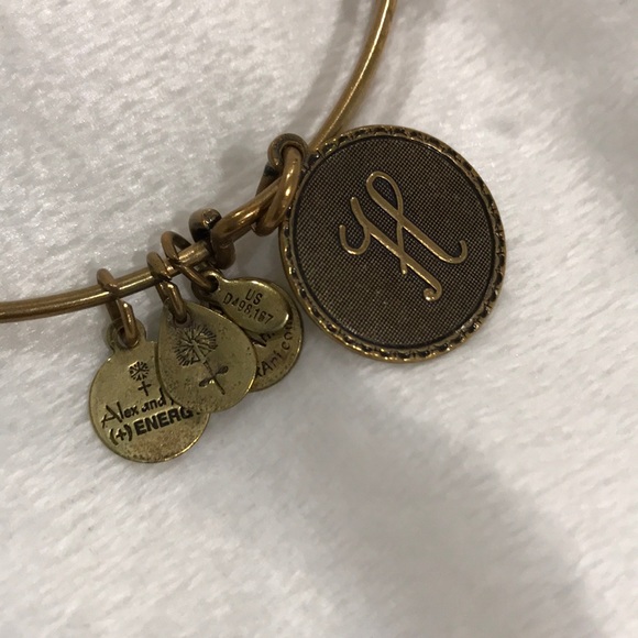 Alex & Ani, gold tone H bracelet - Picture 2 of 4